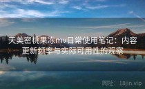 天美密桃果冻mv日常使用笔记：内容更新频率与实际可用性的观察