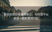 蜜桃视频日常使用笔记：与同类平台放在一起的直观对比