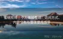 蜜桃视频｜个人体验整理：访问方式、内容分布与整体使用感受