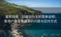 蜜桃视频｜以体验为主的简单说明：新用户最容易遇到的问题与应对方式