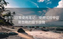 白虎91日常使用笔记：使用过程中容易忽略的细节提醒