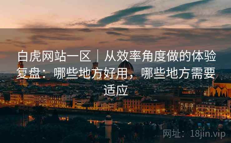 白虎网站一区|从效率角度做的体验复盘:哪些地方好用,哪些地方需要适应 第2张 白虎网站一区|从效率角度做的体验复盘:哪些地方好用,哪些地方需要适应 第2张