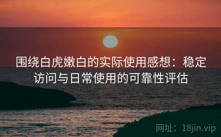 围绕白虎嫩白的实际使用感想：稳定访问与日常使用的可靠性评估  第1张