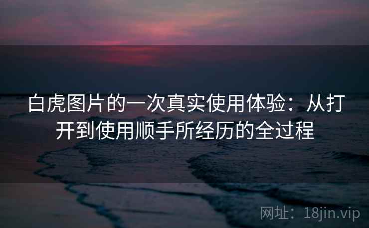 白虎图片的一次真实使用体验：从打开到使用顺手所经历的全过程  第1张