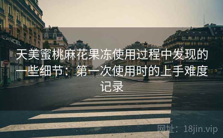 天美蜜桃麻花果冻使用过程中发现的一些细节:第一次使用时的上手难度记录 第2张 天美蜜桃麻花果冻使用过程中发现的一些细节:第一次使用时的上手难度记录 第2张