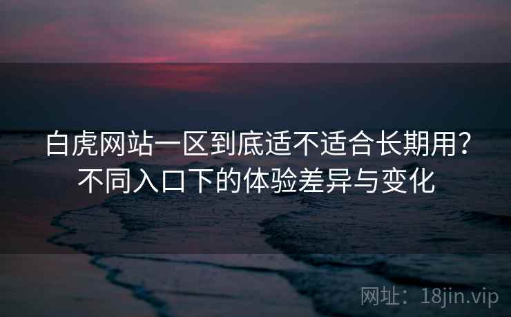 白虎网站一区到底适不适合长期用？不同入口下的体验差异与变化  第2张