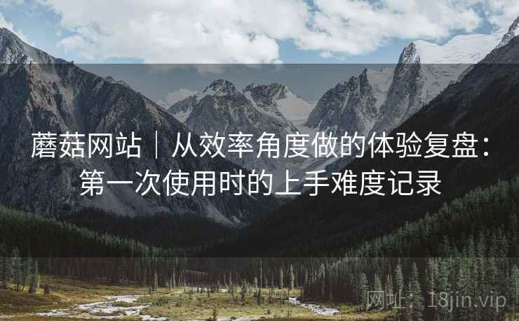 蘑菇网站|从效率角度做的体验复盘:第一次使用时的上手难度记录 第1张 蘑菇网站|从效率角度做的体验复盘:第一次使用时的上手难度记录 第1张